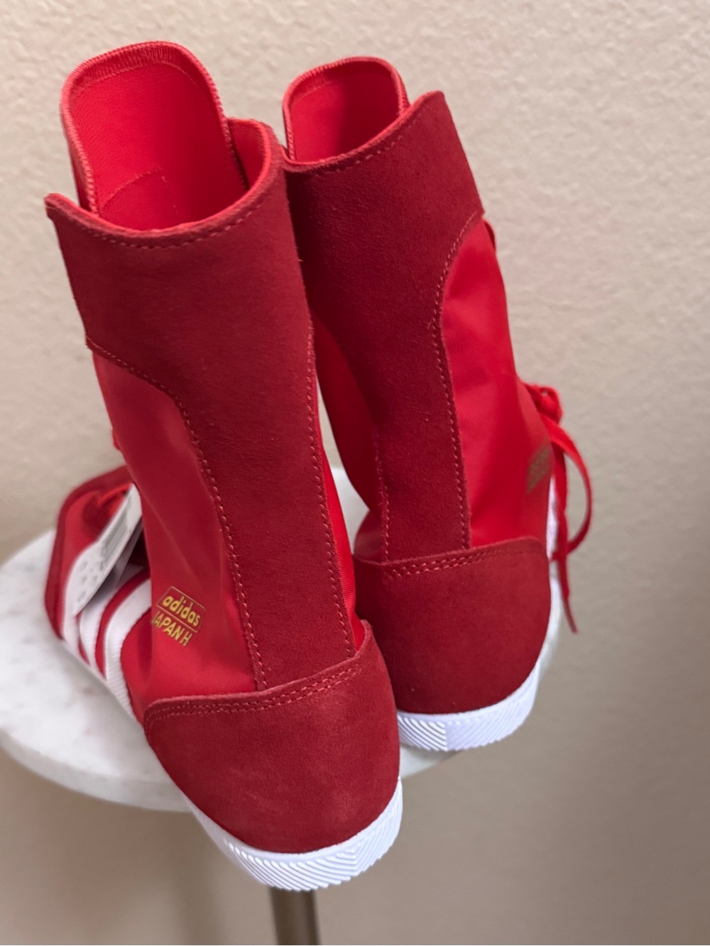 Women Adidas Originals Japan H Red White Suede boot sneakers blokecore Sz 8.5 - Picture 7 of 8